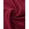 Elegant Party Dress Solid Color Square Neck Satin Panel Bodycon Maxi Dress - Rouge Vineux M | US 6