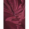 Burgundy Evening Dress Solid Color Ruched Off the Shoulder High Slit Party Satin Dress - Rouge Vineux S | US 4
