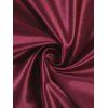 Burgundy Evening Dress Solid Color Ruched Off the Shoulder High Slit Party Satin Dress - Rouge Vineux L | US 8-10