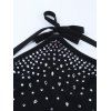 Party Dress Rhinestone Halter Maxi Evening Dress - Noir L | US 8-10