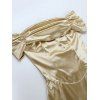 Elegant Party Dress Off the Shoulder Ruched Solid Color Bodycon Dress - Jaune clair L | US 8-10