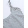 Athletic Women Two Piece Outfits Solid Color Crop Cami Top and High Waist Skirt Set - Gris Clair XL | US 12