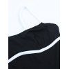 Colorblock Spaghetti Strap Bodysuit Romper Slim Active Romper Casual Workout Romper - Noir L | US 8-10