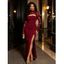 Party Dress Floral Lace Panel Cut Out Long Sleeve Slim Slit Bodycon Dress - Noir S | US 4