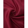 Elegant Party Couple Outfit Solid Color High Slit Square Neck Maxi Dress and Shiny Long Sleeve Shirt Set - Rouge Vineux S | US 4