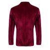 Men's Casual Velvet Suit Lapel Collar Long Sleeve Business Suit Jacket Outerwear - Rouge Vineux 4XL
