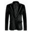 Men's Casual Velvet Suit Lapel Collar Long Sleeve Business Suit Jacket Outerwear - Rouge Vineux 4XL