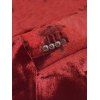 Men's Velvet Formal Suit Solid Color Lapel Collar Long Sleeve Party Suit - Rouge 3XL