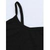 Athletic Women Two Piece Outfits Solid Color Crop Cami Top and High Waist Skirt Set - Noir XL | US 12