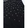 Party Couple Outfit Rhinestone Halter Maxi Dress and Lapel Long Sleeve Velvet Suit Set - Noir S | US 4