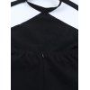Party Couple Outfit Rhinestone Halter Maxi Dress and Lapel Long Sleeve Velvet Suit Set - Noir S | US 4
