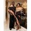 Vintage Couple Outfit Tie Dye Print Off the Shoulder Ruched Mesh Panel Bodycon Dress and Long Sleeve Shirt Set - Brun S | US 4