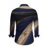 Vintage Couple Outfit Tie Dye Print Off the Shoulder Ruched Mesh Panel Bodycon Dress and Long Sleeve Shirt Set - Bleu profond S | US 4