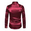 Burgundy Party Couple Outfit 3D Applique One Shoulder Short Sleeve Mermaid Bodycon Dress and Satin Shirt Set - Rouge Vineux S | US 4