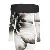 Elegant Party Dress Ink Panting Floral Print Off the Shoulder Ruched Mesh Panel Bodycon Dress - Noir S | US 4