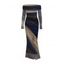 Elegant Party Dress Tie Dye Print Off the Shoulder Ruched Mesh Panel Bodycon Dress - Brun S | US 4