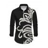 Vintage Couple Outfit Crochet Hollow Out Pattern Off the Shoulder Ruched Mesh Panel Bodycon Dress and Long Sleeve Shirt Set - Noir S | US 4