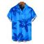 Men's Hawaiian Vacation Shirt Lily Floral Print Button Up Shirt - Orange 3XL