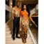 Winter Couple Outfit Ombre Leopard Sequin Print Ruched Turn Down Collar Button Up Bodycon Shirt Dress and Long Sleeve Shirt Set - TURQUOISE S | US 4
