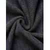Haut à Capuche en Tricot Imprimé Jointif Tribal avec Boucle à Manches Longues - Gris L | US 8-10