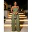 Solid Color Cargo Jumpsuit Multi-pockets Spaghetti Strap Casual Jumpsuit - Rose Vif XL | US 12