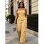 Solid Color Cargo Jumpsuit Multi-pockets Spaghetti Strap Casual Jumpsuit - Rose Vif XL | US 12