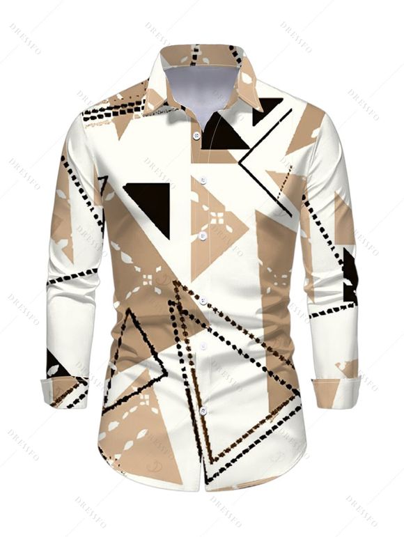 Winter Couple Outfit Colorblock Geometric Print Mesh Panel Skew Neck Bodycon Dress and Long Sleeve Shirt Set - WHITE S | US 4