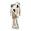 Elegant Party Dress Colorblock Geometric Print Mesh Panel Skew Neck Bodycon Dress - Blanc XL | US 12
