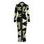Commute Vintage Shirt Dress Geometric Colorblock Print Ruched Turn Down Collar Bodycon Dress - Noir M | US 6