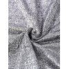Party Dress Metallic Dress Long Lantern Sleeve Skew Neck Bodycon Dress - Argent S | US 4