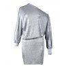 Party Dress Metallic Dress Long Lantern Sleeve Skew Neck Bodycon Dress - Argent S | US 4