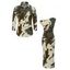 Autumn Couple Outfit Camo Striped Print Skew Neck Bodycon Dress and Long Sleeve Shirt Set - Vert Armée S | US 4