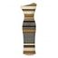 Vintage Dress Colorblock Zig Zag Striped Print Skew Neck Bodycon Dress - multicolor M | US 6