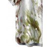 Men's Vintage Vacation Shirt Ink Painting Tie Dye Print Button Up Short Sleeve Shirt - Vert clair M