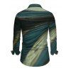 Vintage Couple Outfit Tie Dye Print Off the Shoulder Ruched Mesh Panel Bodycon Dress and Long Sleeve Shirt Set - Vert S | US 4