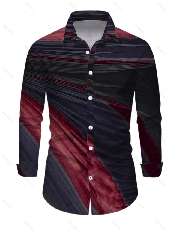 Vintage Couple Outfit Tie Dye Print Off the Shoulder Ruched Mesh Panel Bodycon Dress and Long Sleeve Shirt Set - Rouge Vineux S | US 4