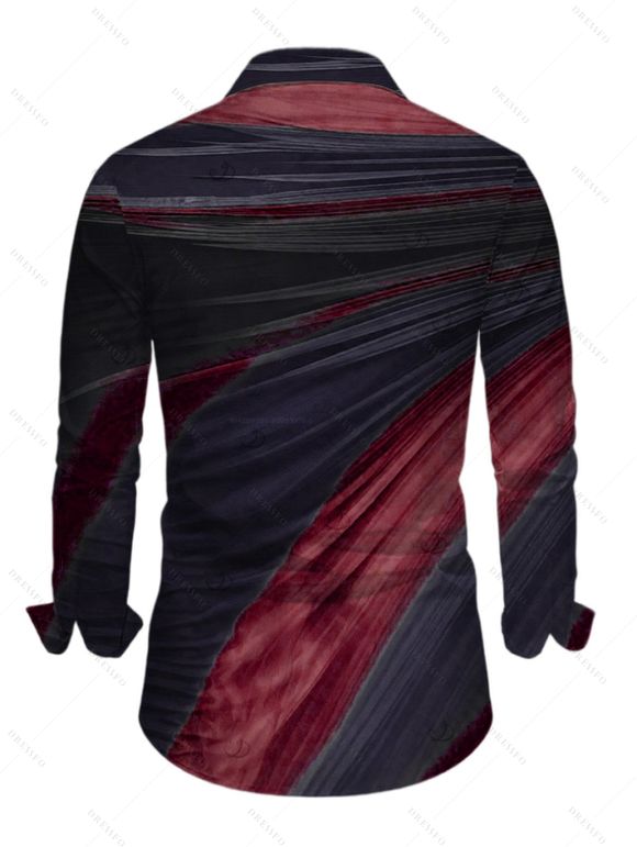 Vintage Couple Outfit Tie Dye Print Off the Shoulder Ruched Mesh Panel Bodycon Dress and Long Sleeve Shirt Set - Rouge Vineux S | US 4