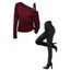 Punk Style Women Outfit Solid Color Rivet Buckle Strap Skew Neck Long Sleeve Sweatshirt and Grommet Leggings Set - Vert Armée S | US 4