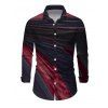 Vintage Couple Outfit Tie Dye Print Off the Shoulder Ruched Mesh Panel Bodycon Dress and Long Sleeve Shirt Set - Rouge Vineux S | US 4
