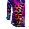 Men's Ethnic Shirt Leopard Mandala Floral Colorblock Print Button Up Long Sleeve Shirt - Concorde M