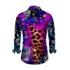 Men's Ethnic Shirt Leopard Mandala Floral Colorblock Print Button Up Long Sleeve Shirt - Concorde M