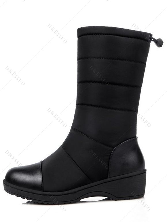 Quilted Fleece-Lined Winter Snow Boots - Noir EU 35