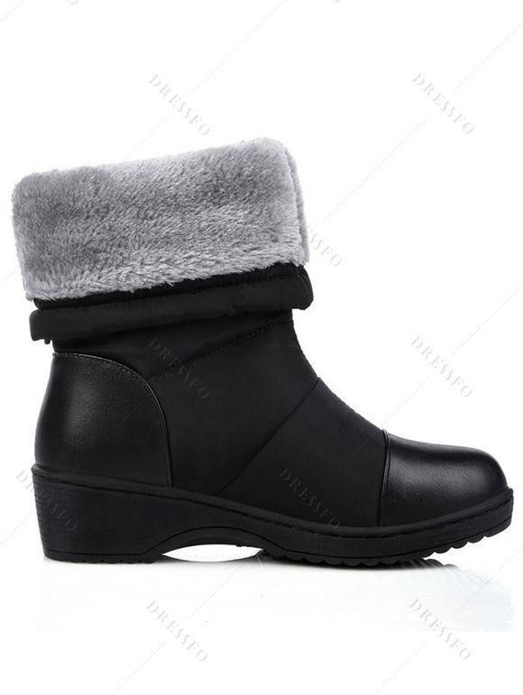 Quilted Fleece-Lined Winter Snow Boots - Noir EU 35