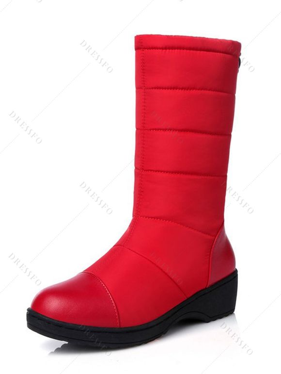 Quilted Fleece-Lined Winter Snow Boots - Rouge EU 43