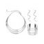Sculptural Multi-Layer Collar, Open Cuff & Spiral Earrings Necklace - Argent 