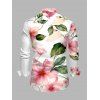Men's Vacation Shirt Watercolor Floral Leaf Print Button Up Long Sleeve Shirt - Blanc S