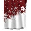 Men's Christmas Shirt Contrast Color Snowflake Print Button Up Short Sleeve Holiday Shirt - Rouge Vineux 5XL