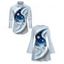 Christmas Couple Outfit 3D Snowscape Elk Christmas Tree Snowflake Print Bell Sleeve A Line Dress and Long Sleeve Shirt Holiday Set - Bleu Poudre S | US 4