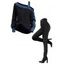 Casual Women Outfit Faux Denim Colorblock Patchwork Cold Shoulder Long Sleeve Top and Grommet Buckle Leggings Set - Noir S | US 4