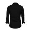 Men's Holiday Shirt Christmas Hat with Elk Horn Letter Colored Light Chains Print Button Up Long Sleeve Shirt - Noir 2XL